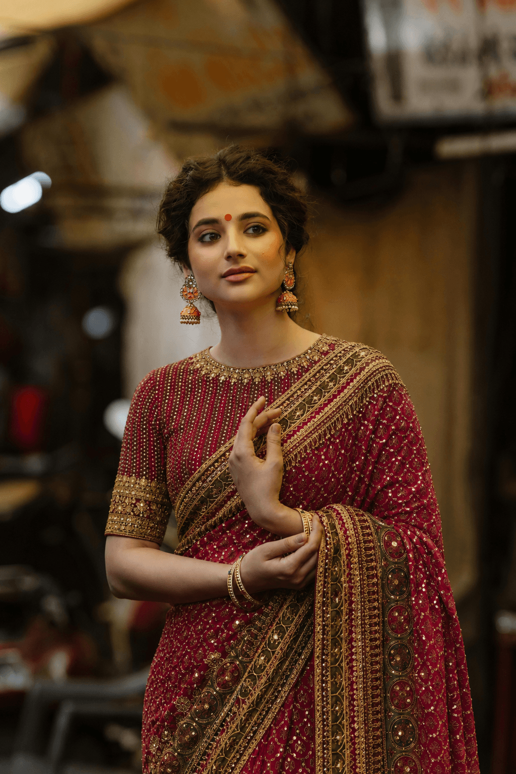 Try-on: Silk saree